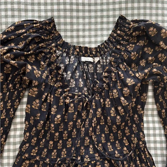 Doen Kaira Dress in Noir Meadowsweet Floral - Picture 3 of 6